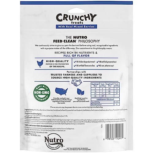 NUTRO Crunchy Dog Treats with Real Mixed Berries, 16 oz. Bag