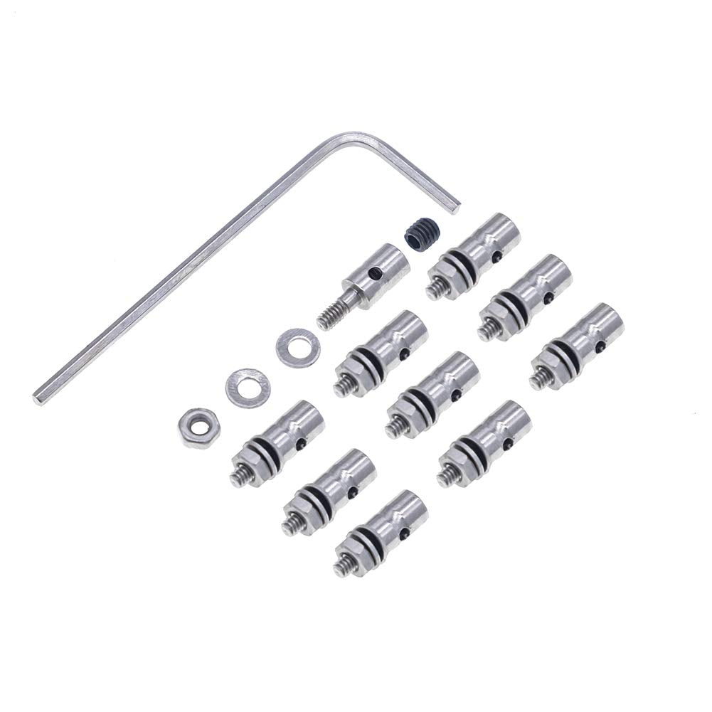 20pcs Adjustable Pushrod Connector Linkage Stopper&Φ1.2mm x L190mm (7.5 inch) Steel Z Push Rods Parts w/Storage Box for RC Airplane Plane Boat Replacement