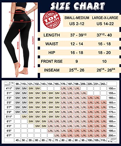 Leggings for Women - High Waisted Tummy Control No See Through Workout Yoga Pants