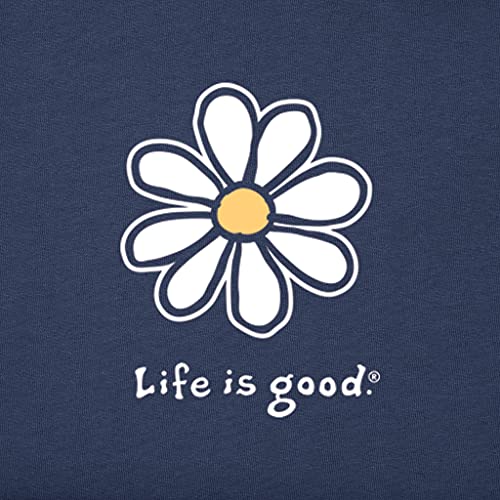 Life is Good Women's Vintage Crusher Graphic T-Shirt Lig Daisy, Heather Gray, X-Small