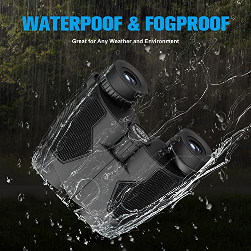 Jeacitory 12x25 Binoculars with Clear Low Night Version for Adults and Kids, Large Eyepiece Waterproof Durable & Clear BAK4 Prism FMC Lens Binoculars for Bird Watching Hunting Travel Theater Concerts