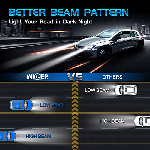 wideep D1S Xenon HID Headlight Bulbs, 6000K 35W, 66144 66140 85140 85415 Replacement Headlamp for High Low Beam, 2 Pcs