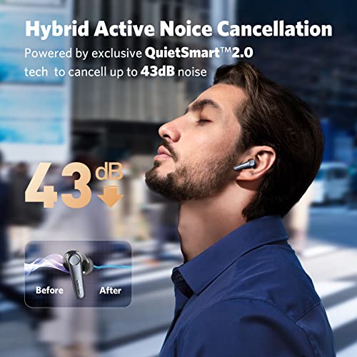 EarFun Air Pro 3 Noise Cancelling Wireless Earbuds, Qualcomm® aptX™ Adaptive Sound, 6 Mics cVc 8.0 ENC, Bluetooth 5.3 Earbuds, Multipoint Connection, 45H Playtime, App Customize EQ, Wireless Charging