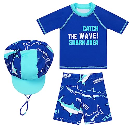 Baby Boys Swimming Set Elastic SPF50+ Sun Protection Swimsuit Swimwear Set 2-4T