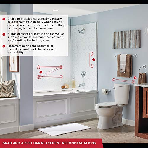 Delta Faucet 41912 Angular Modern, 12" Grab Bar, Polished Chrome