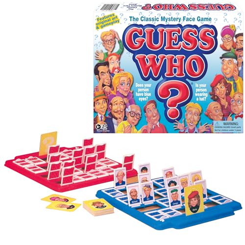 Guess Who? Board Game with Classic Characters by Winning Moves Games USA, Classic Children's Mystery Board Game of Deduction for 2 Players, Ages 6+ (1191)