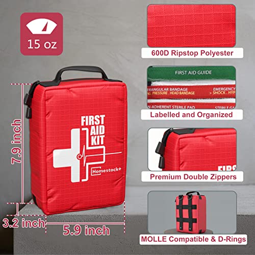 Small First aid Kits,Travel First Aid Kit with Labelled Compartments Molle System Compact Medical Kit for Car, Hiking, Backpacking, Camping, and Cycling