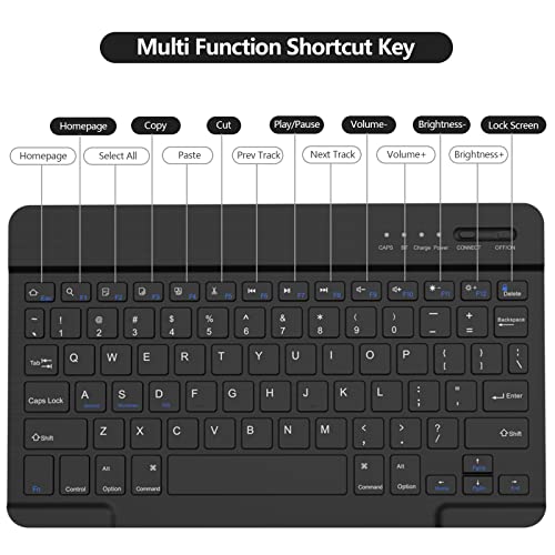 BQSS Keyboard Case,Wireless Magnetic Detachable Keyboard for iPad 9th/8th/7th, for iPad Air 3rd Gen/iPad Pro 10.5 inch Stand Tablet Cover with Built-in Pencil Holder(Black)