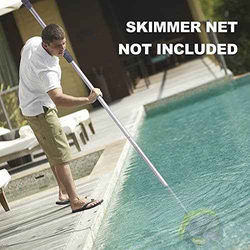 Sepetrel Pool Pole - Professional 12 Foot Telescoping Swimming Pool Cleaning Poles,Adjustable 2 Piece Telescopic Pole,for Skimmer Net,Brush,Vacuum Head