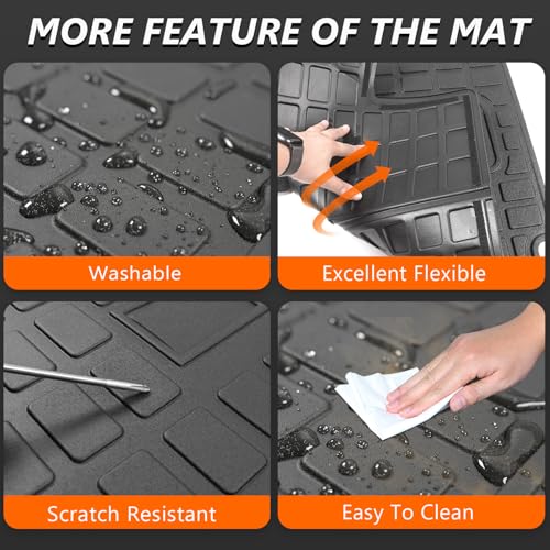 powoq Cargo Mat Compatible with 2018-2024 Chevrolet Equinox GMC Terrain Trunk Mat Backrest Trunk Liner TPE Cargo Liner Replacement for 2018-2024 Chevy Equinox GMC Terrain Accessories