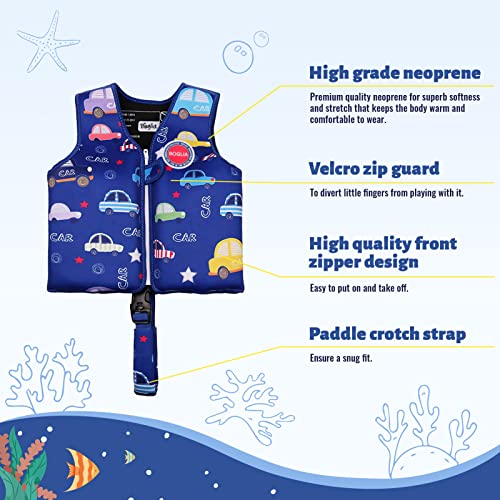 Boglia Neoprene Toddler Swim Vest for Children,Kids Float Jacket Swimming Aid for Boys Girls Ages 1-6 Years Old,Learn to Swim