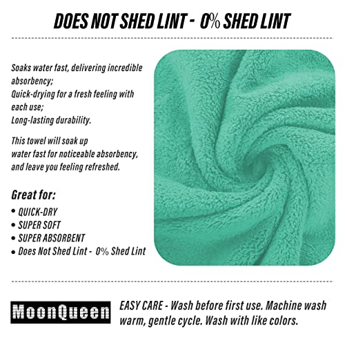 MOONQUEEN 6 Pack Premium Hand Towels - Quick Drying - Microfiber Coral Velvet Highly Absorbent Towels - Multipurpose Use as Hotel, Bathroom, Shower, Spa, Hand Towel 16 x 28 inches (Plum)