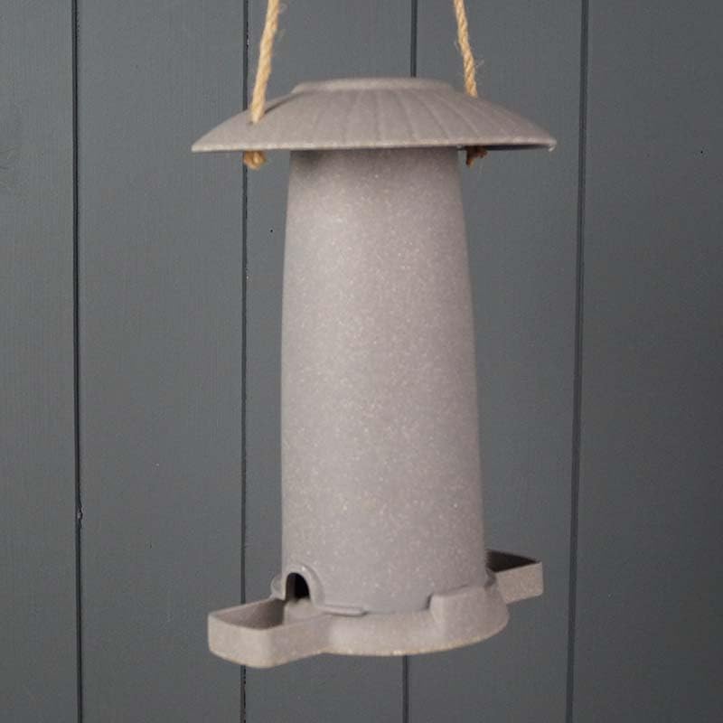 Bird Feeder for Indoors & Outdoors - Hanging - Earthy Sustainable Seed Bird Feeder - STRAW - Sustainable