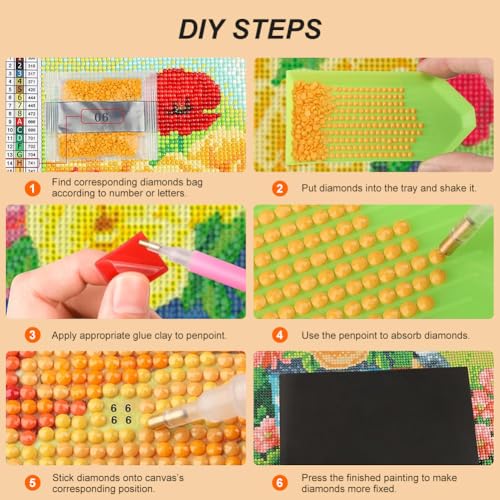 WSLWXSHM Diamond Painting Kits for Adults Dog, Cat Round Full Drill Diamond Art Kits, 5D DIY Paint with Diamonds Crafts for Home Wall Decoration Gifts 12×12Inch Rabbit