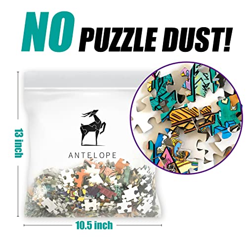 Antelope 2 in 1 1000 Piece Puzzle Bundle - Dog Park - 1000 Piece Jigsaw Puzzle Bundle with Drive in Movie - 1000 Piece Jigsaw Puzzle