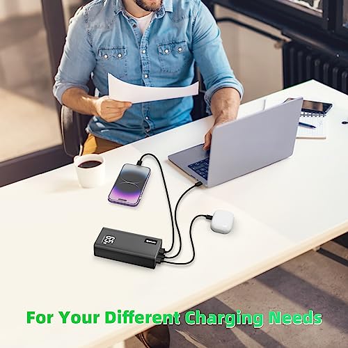 Power Bank Fast Charging 50000mAh, 65W Laptop Portable Charger USB C Compatible with MacBook Dell, PD External Battery Bank Compatible with iPhone 14/13, Cell Phone, Tablet, 3 Output &1 Input(Black)