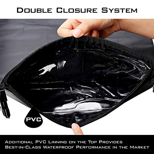 KastKing Dry Bags,100% Waterproof Storage Bags,Military Grade Construction for Swimming,Kayaking,Boating,Hiking,Camping,Fishing, Biking,Skiing,Black,10L