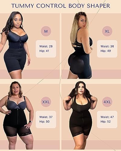 SHAPELLX Full Body Shaper for Women Tummy Control Shapewear Butt Lifter Fajas Colombianas Moldeadoras Shapewear Bodysuit S