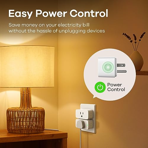 Linkind Matter Smart Plug, Work with Apple Home, Siri, Alexa, Google Home, SmartThings, Smart Outlet 15A/1800W Max, Smart Home Automation, APP Remote Control,Timer&Schedule, 2.4G Wi-Fi Only, 1 Pack