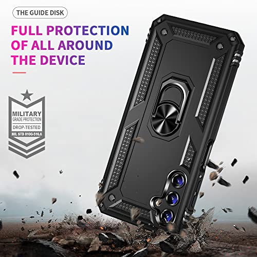 for Samsung A14 5G Case, Galaxy A14 5G Case with HD Screen Protector, Military Grade Protective Cases with Ring for Samsung Galaxy A14 5G (Army Green)