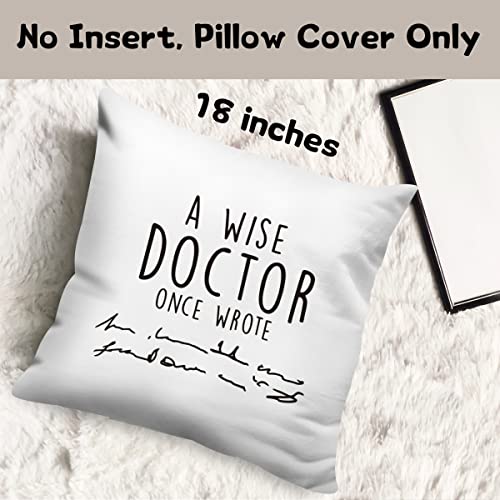 Doctor 18x18 Pillow Cover, Throw Pillow Covers, Doctor Gifts Birthday Retirement Gifts for Coworker Doctor Friendship Gifts for Women Friends, Square Pillow Cases for Couch Bed Sofa Car Bedroom