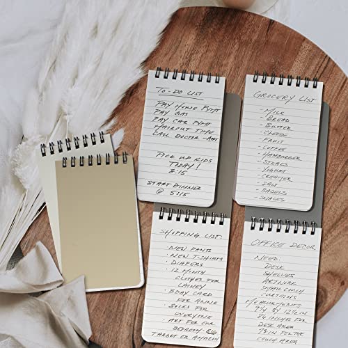 ZICOTO Aesthetic Pocket Notebooks Set Of 8 - Small 3x5 Spiral Notepads With Lined Pages - The Perfect Little Mini Note Pads to Stay Organized and Boost Productivity at Work or School