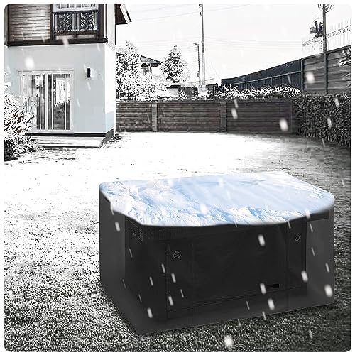 Coverfml Fire Pit Cover, Outdoor Fireplace Cover,Waterproof 600D Outdoor Rectangular Fire Fit Table Cover Deck Box Protector 40*28*22