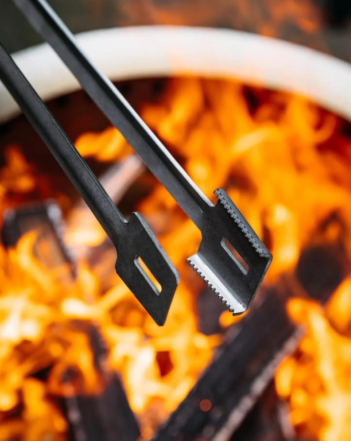 Breeo Tongs, 24" - Stainless Steel Ton Grilling Accessories - Weather-Resistant Grilling Tongs for Cooking with Silicone Grips - Grill & Griddle Accessories for Live-Fire Cooking & Backyard BBQ