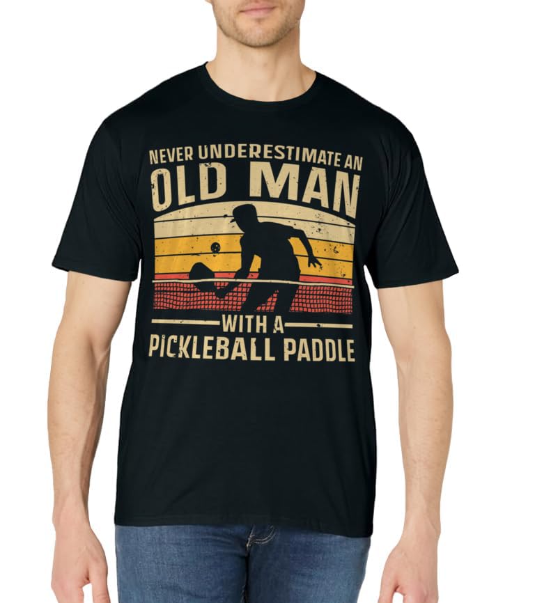 Cool Pickleball Art For Men Women Paddle Pickleball Player T-Shirt