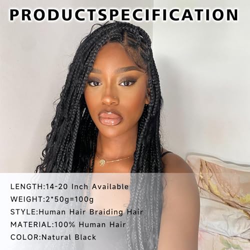 Langer 16A 4/27 Highlight Human Braiding Hair 18 Inch 150g Deep Wave Bulk Human Hair for Braiding No Weft 3 Bundles/Pack Ombre Brazilian Curly Human Hair Extensions for Braids Boho Braiding Hair