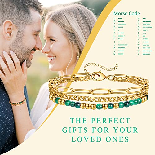 Btysun Mother s Day Birthday Gifts for Mom Bonus Mom Gifts Mom Bracelets for Women Bonus Mom Adjustable Bracelets for Women Morse Code Jewelry Funny I Love You Gifts for Her