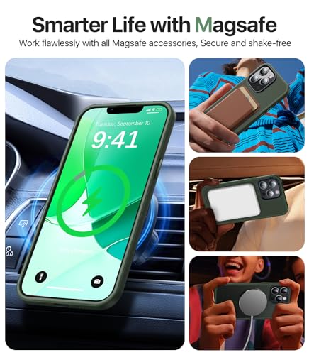 Maozis Magnetic Designed for iPhone 13 Pro Case [Compatible with Magsafe][Military Grade Drop Protection] Protective Shockproof Translucent Matte Slim Phone Case for iPhone 13 Pro, Gradient Lavender