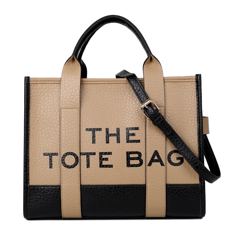NEGBIU Tote Bag for Women, Large Leather Tote Bag, Shoulder, Crossbody or HandBag for Work, Travel (10.6X13X6.3in)