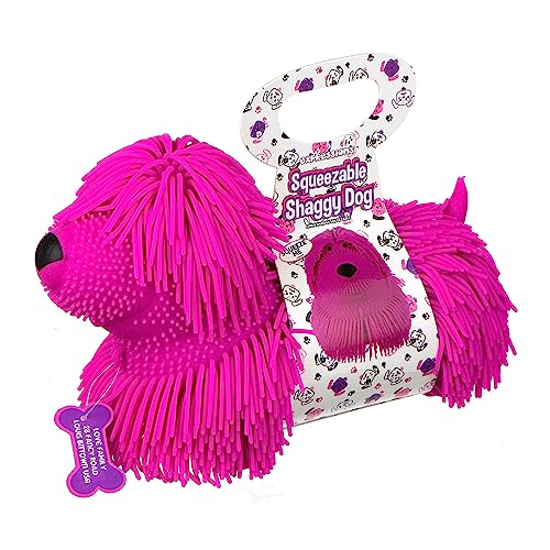 Expressions 1pc Shaggy Dog Squeeze Toy - Squishy Pet Dog - Novelty Fidget Toys, Anxiety Relief Items, Sensory Toys & Stress Relief Dog Toy, Fidgets for Adults