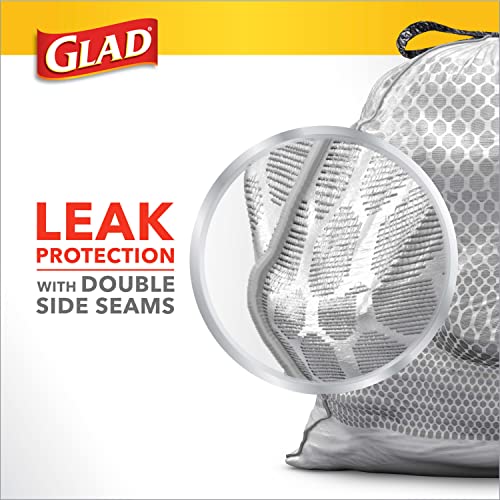 Glad Trash Bags, ForceFlex Tall Kitchen Drawstring Garbage Bags, 13 Gal, Fresh Clean Scent with Febreze, 110 Ct