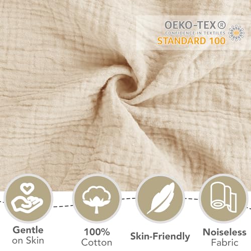 Muslin Crib Sheets for Girls and Boys,Baby Crib Sheets,Baby Sheets for Crib,Soft Crib Sheets Fitted Baby Toddler Bed Sheets 28" x 52"Inch (1 Pack Fog)