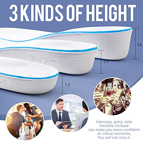Height Increase Insole Arch Support Breathable Shoe Insoles Heel Lift Inserts Elevator Insoles for Men (1.5cm Height)