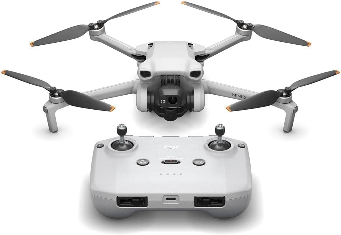 DJI Mini 3, Lightweight Mini Drone with 4K HDR Video, 38-min Flight Time, True Vertical Shooting, Return to Home, up to 10km Video Transmission, Drone with Camera for Beginners