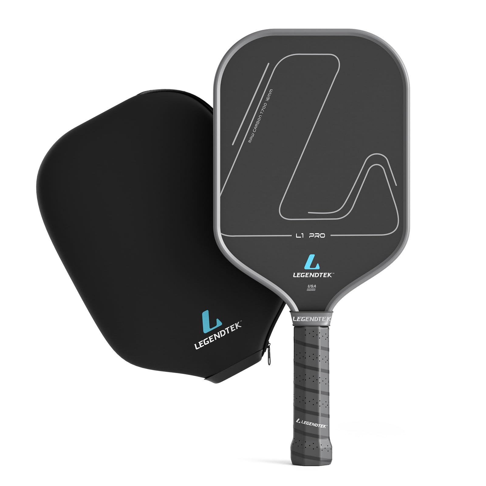 Pickleball Paddle, Raw Carbon Fiber T700 Abrasion-Resistant Surface, 16MM Polypropylene Honeycomb core, USAPA Approved, High Grit,The Pickleball Paddle Designed for Control Spin & Consistency