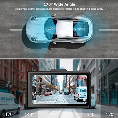Dash Cam Front and Rear, SPADE Dual Dash Camera 1296P with 32G SD Card, Waterproof Backup Camera, DVR Car Dashboard Camera with Night Vision WDR G-Sensor Parking Monitor Loop Recording[UP-Grade]
