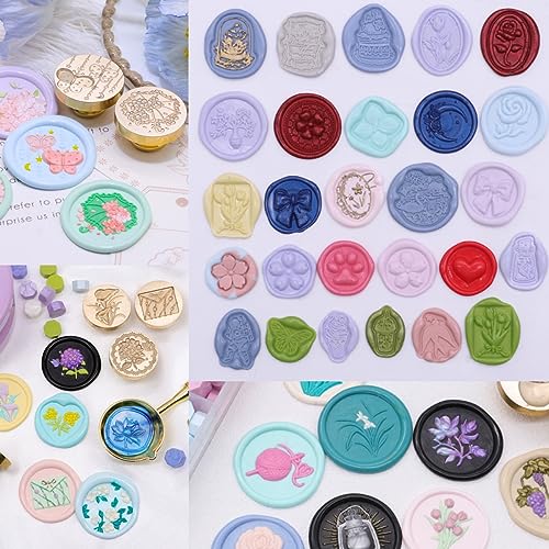 Sunflower 3D Wax Seal Stamp, ONWINPOR Flower Wax Stamp Head Embossing Sealing Stamp Head No Handle, Great DIY Sealing Wax Tools for Invitation Envelope Christmas Gift Wrapping (D06)