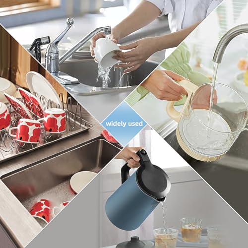 TQRR 3 Pcs Water Bottle Cleaner Brush, Tube Cleaner Brush, Small Cleaning Brushes for Tight Spaces, Gap Cleaning Brushes for Cup, keyboards, Dishes, Wine Bottle, Kitchen sinks,Toilet(Grey Handles) (3)