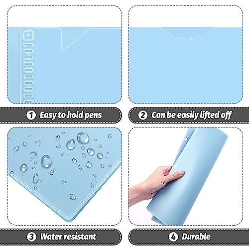 SKYDUE 7 Pocket Folder, Pocket Folders with Clear Front Pocket, Heavy Duty Plastic File Folder, Muted Pastel Colors, Letter Size, Pack of 3