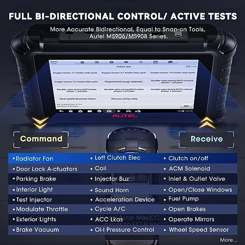 Autel MaxiCheck MX900 Scanner [2024 OS 11.0], Newer of MaxiCOM MK900 MK808S MX808S MS906, 3000+ Bidirectional Diagnostics, 40+ Services as MP900, All Systems Scan Tool, Pre Post Scan, DoIP CANFD, FCA