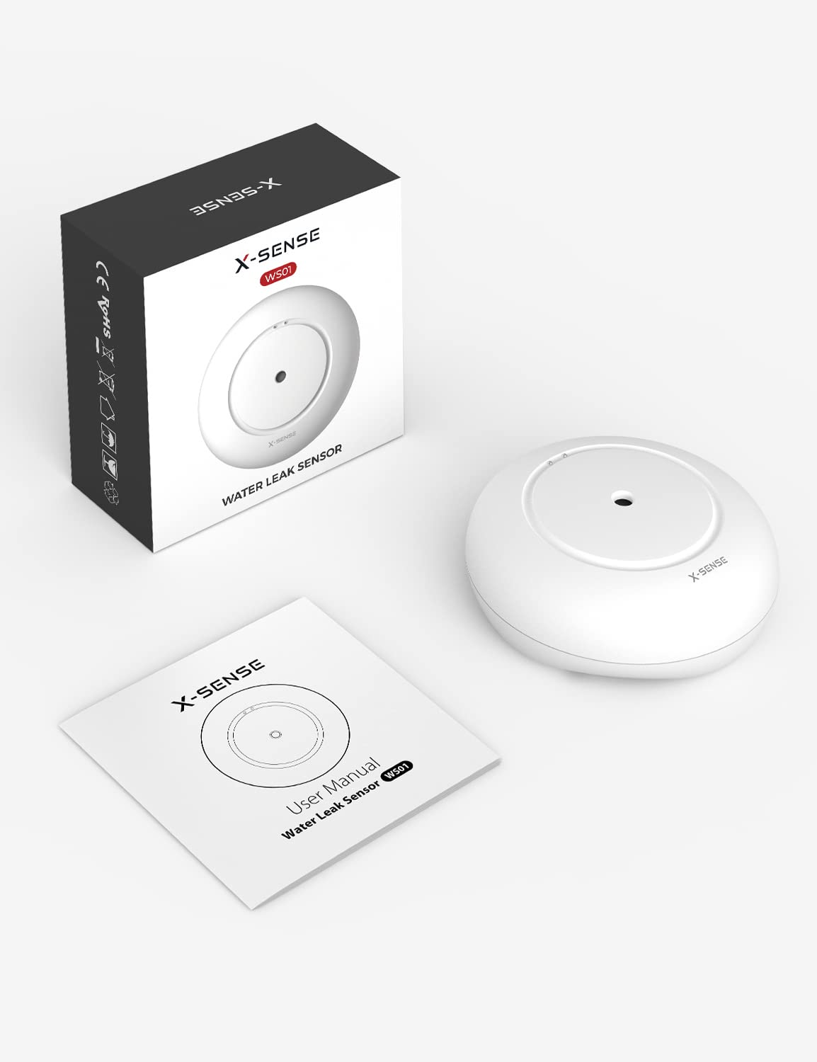 X-Sense Water Leak Detector for Basements, Sinks, Tanks, Pools, Model WS01