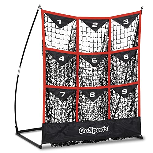 GoSports 9 Hole Baseball & Softball Pitching Strike Zone Target Net - 49 x 30 Inches