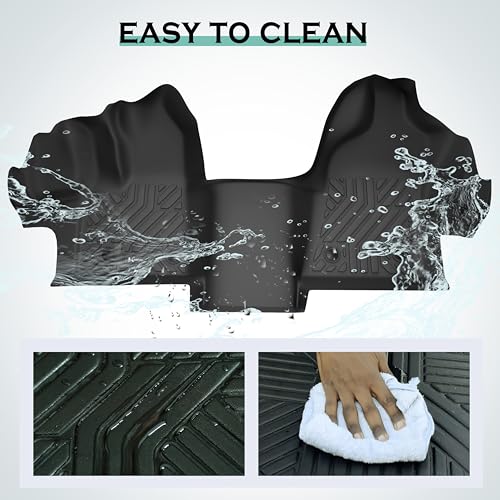 Floor Mats & Cargo Liner Fit for 2016-2021 Jeep Grand Cherokee / 2022 Jeep Grand Cherokee WK2 (5-Seater), TPE Rubber Floor Liners Trunk Mats for Grand Cherokee, 1st & 2nd Row & Cargo Liner-Black