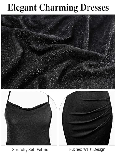 NIeyook Womens Wedding Guest Dresses Plus Size Summer Bodycon Sequin Spaghetti Stra Green Dress Cocktail Party Midi Dresses Green 14 Plus