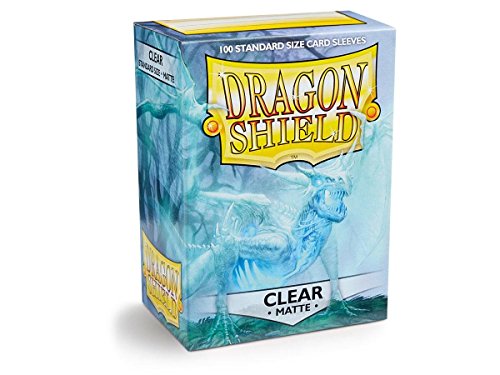 Dragon Shield Card Sleeve, Matte, Clear, 100ct (Polypropylene), for 63x88 mm Cards, Superior Handling, PVC-free, Archival Safe, 100 Sleeves Total