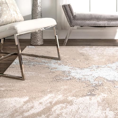 nuLOOM Cyn Contemporary Abstract Area Rug, 5x8, Silver